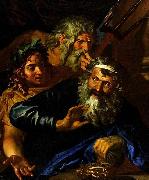 Girolamo Troppa Laomedon Refusing Payment to Poseidon and Apollo Germany oil painting artist